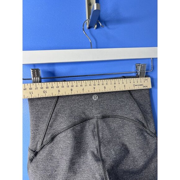 Lululemon Mid-Rise Cropped Leggings Womens 4 Gray Capris hiking outdoors - Picture 4 of 11